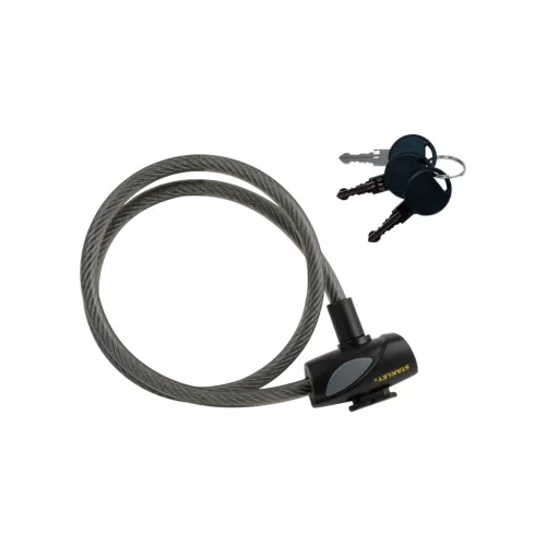 STANLEY S755-203 kulcskábeles kerékpár zár, 3 kulcsos, 900 mm hosszúság