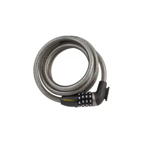 STANLEY S755-204 kábelkombinációs kerékpár zár, 9999 kombináció, 1800 mm hosszúság