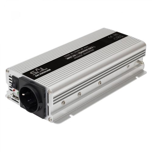 SAI 2000USB SAL SAI 2000USB feszültségátalakító, 1000 W, inverter, 500 mA USB töltő, gyermekzár