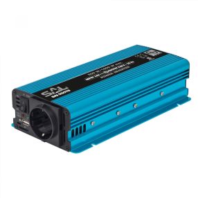   SAL SAI 500TS tiszta szinuszos feszültségátalakító, 500 W, inverter, 2,1 A USB gyorstöltő, gyermekzár