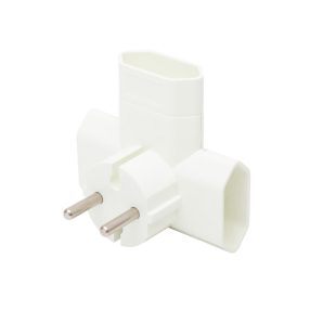   HOME TPF3E T elosztó, 3-as EURO aljzat, 250V~, max. 1850 W, 3x2,5A, fehér