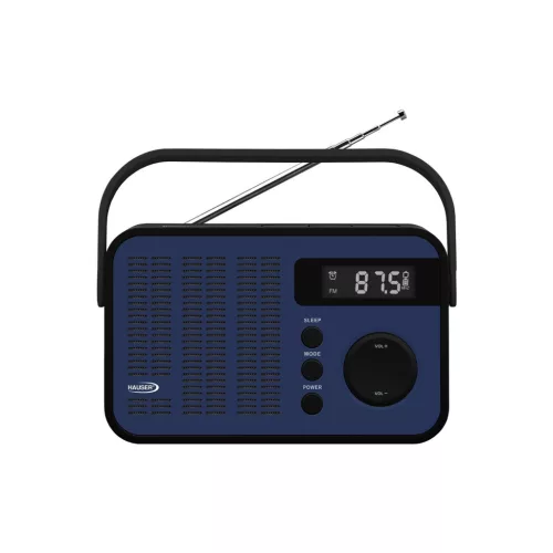 HAUSER TR-9206PLL digitális AM/FM táskarádió, max. 1,2 W RMS, bluetooth, LED kijelző, USB/microSD, AUX, óra/ébresztés, elemes és hálózati tápellátás