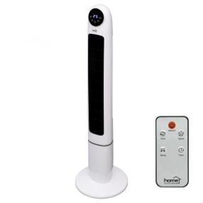   Home TWFR 120 oszlopventilátor, 50 W, 120 cm, 3 fokozat, 75°-os oszcillálás, távirányító, világító kijelző, fehér