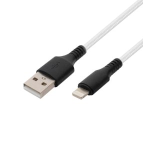   Home USBAL1 töltőkábel, USB A / Lightning, 2.1A, 1m, szövött, fehér