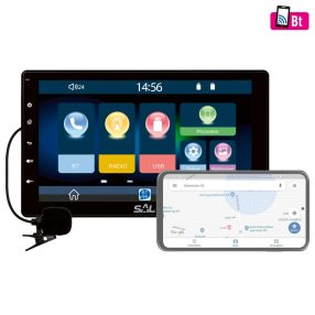   SAL VB X1000 autórádió és multimédiás lejátszó, 4 x 45 W, 2 + 1 RCA, CarPlay, Android Auto, USB Mirror Link