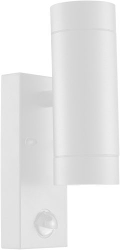 Oldalfali spot lámpatest mozgásérzékelővel, kültéri, fehér