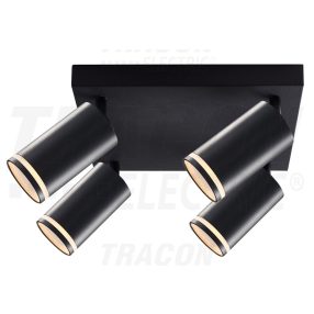 Mennyezeti állítható spot lámpatest, fekete