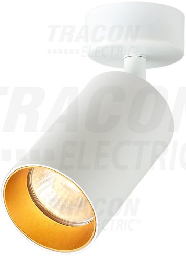 SPGU10MA1GW Mennyezeti állítható spot lámpatest, fehér, arany reflektor