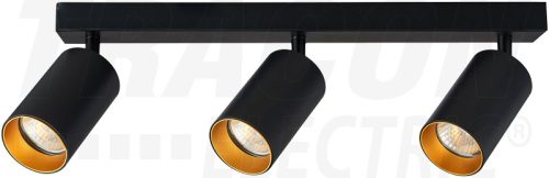 SPGU10MA3GB Mennyezeti állítható spot lámpatest, fekete, arany reflektor