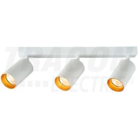   Mennyezeti állítható spot lámpatest, fehér, arany reflektor