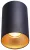 Mennyezeti spot lámpatest, hengeres, fekete, arany reflektor