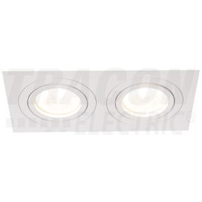   Süllyesztett spot lámpatest, négyzetes, dönthető, fehér