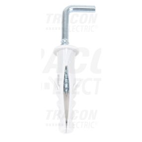 Peremes tipli + kampó szerelvény, acél, szürke