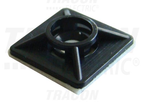 TALP191 Öntapadós/csavarozható, 4oldalt fűzhető kötegelő talp,fekete