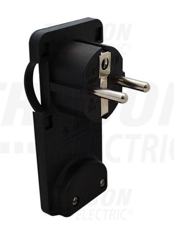 TCSDRB Rejthető szerelhető csatlakozó dugó,lapos,fekete
