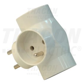   Többférőhelyes átalakító csatlakozó, francia kivitelű, fehér