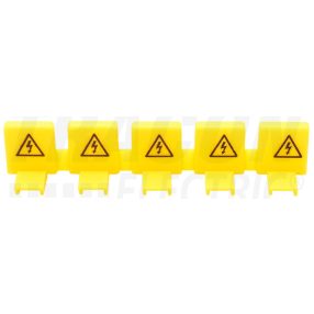   Szigetelő védőburkolat sorolósínek csapjaira, 5 csapra,sárga