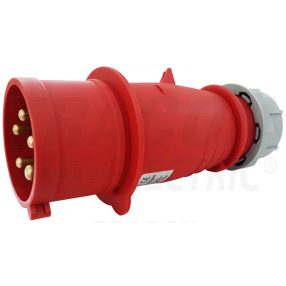   Fázisfordítós ipari csatlakozó dugó külső tömszelencével