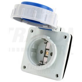   Beépíthető csatlakozóaljzat, oldalsó védőérintkezővel, kerek