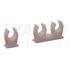   Pattintható kábel- és csőrögzítő, tiplivel+csavarral, fehér