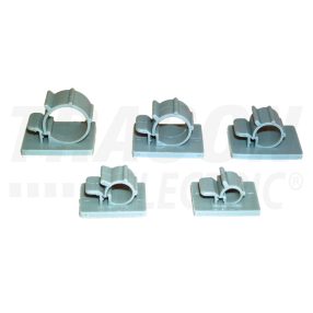   Kábel- és csőrögzítő, nyitható, öntapadós, világosszürke