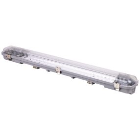 Védett lámpatest LED csövekhez, egyoldalas betáp