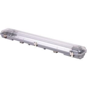 Védett lámpatest LED csövekhez, egyoldalas betáp