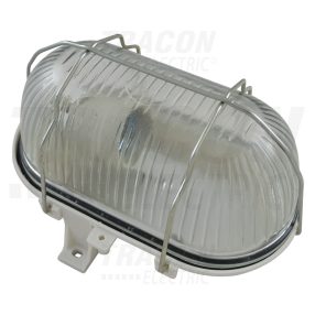 Műanyag hajólámpa, ovális, fehér