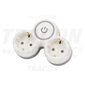   Többférőhelyes, kapcsolós átalakító csatlakozó, szürke+fehér