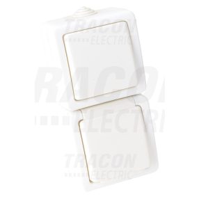   Falon kívüli egy áramkörös kapcsoló+csatl.aljzat, függőleges