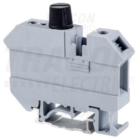 Biztosítós ipari sorozatkapocs, csavaros, sínre, fekete