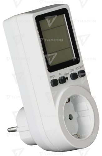TVOD02 LCD kijelzőjű dugaszolható fogyasztásmérő