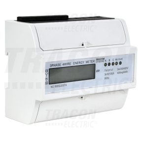   LCD kijelzésű fogyasztásmérő,közvetlen, 3 fázisú, 7 modul