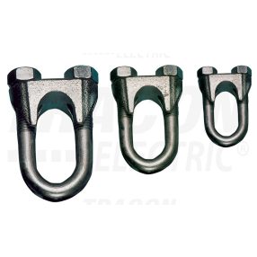   Sodronyszorító bilincs, U profil, acél+temperált öntvény