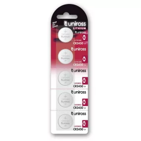 Uniross CR2450 3V lítium gombelem 5db/bliszter