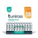 Uniross 1,5V LR03/AAA/mikro tartós alkáli elem POWER PLUS 10db/csomag