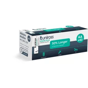   Uniross 1,5V LR6/AA/ceruza tartós alkáli elem POWER PLUS 40db/csomag