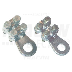 Csavarozható réz lemezsaru, 4 csavarral