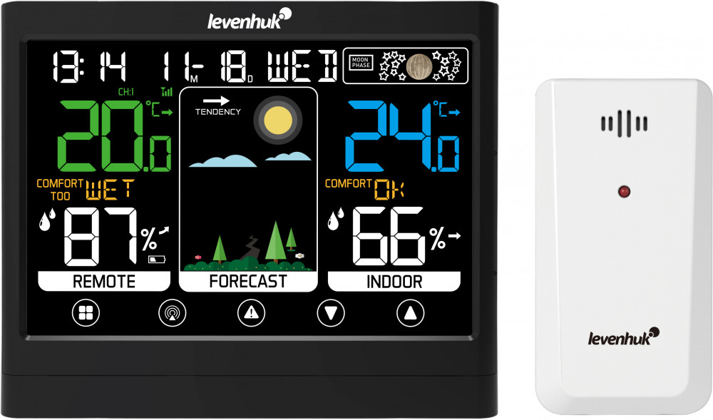 Levenhuk Wezzer Teo TH50 hőmérséklet- és páratartalom-mérő készülék